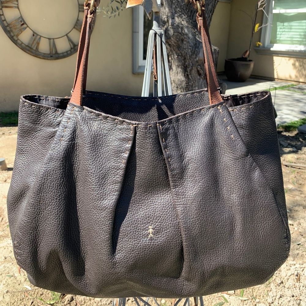 Henry Beguelin Brown Leather Shoulder Bag